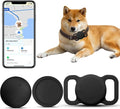 Dog Tracker with Collar Holder, Smart Pet Tracker, MFi Certificated Tracking Device, Waterproof Bluetooth, No Monthly Fee, Works with Find My - GPS Tracker, Black