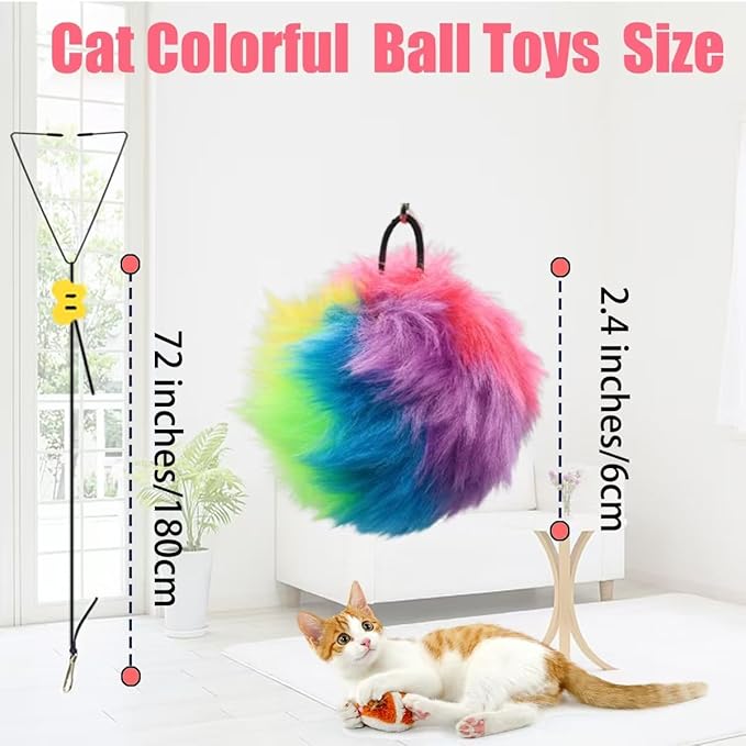 Interactive Cat Toys, Independent Play Hanging Door Cat Toys for Indoor Cats Kitten Exercise Toy for Bored Cats