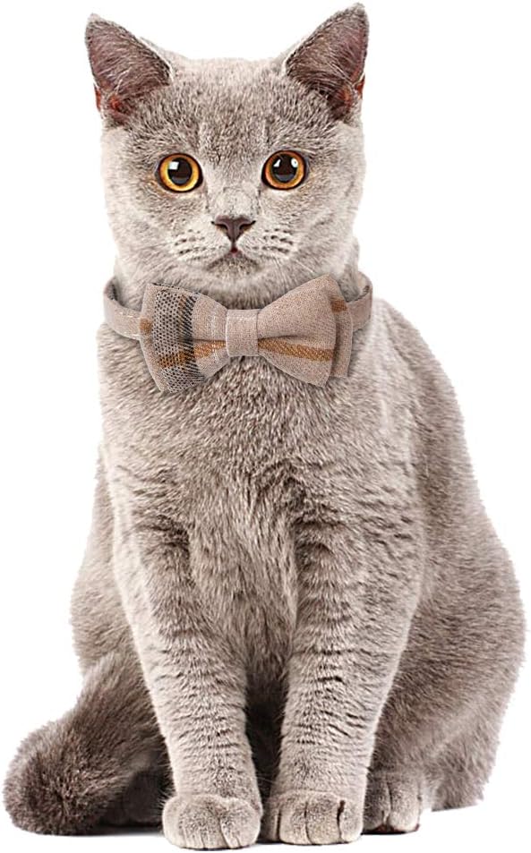 Faleela Breakaway Cat Collar with Bells - 2 Pack Cat Collar with Bells, Cat Collars with Bandana, Accessories for Pet Collars, Adjustable for Cats and Small Dogs