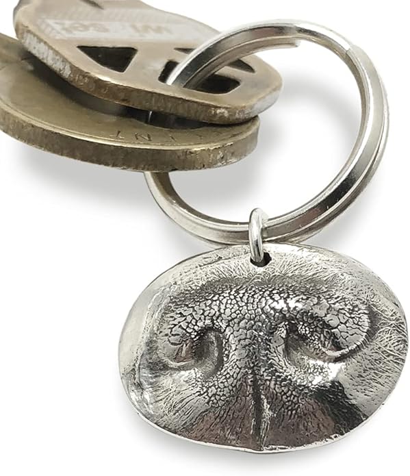 Custom Silver Pet Nose Keyring