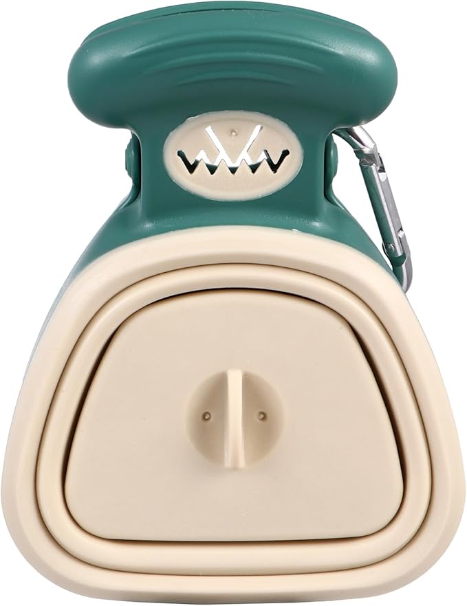 Portable Foldable Pet Pooper Scooper with Clip, Small Mustard Green Dog Waste Pickup Tool for Outdoor Use, Lightweight Plastic Puppy Poop Scoop for Travel and Walks