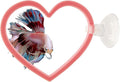 Heart Swim Ring Decor for Betta Fish, Interactive Exercise Toy for Aquariums Betta Ring, 2 Pack Pink