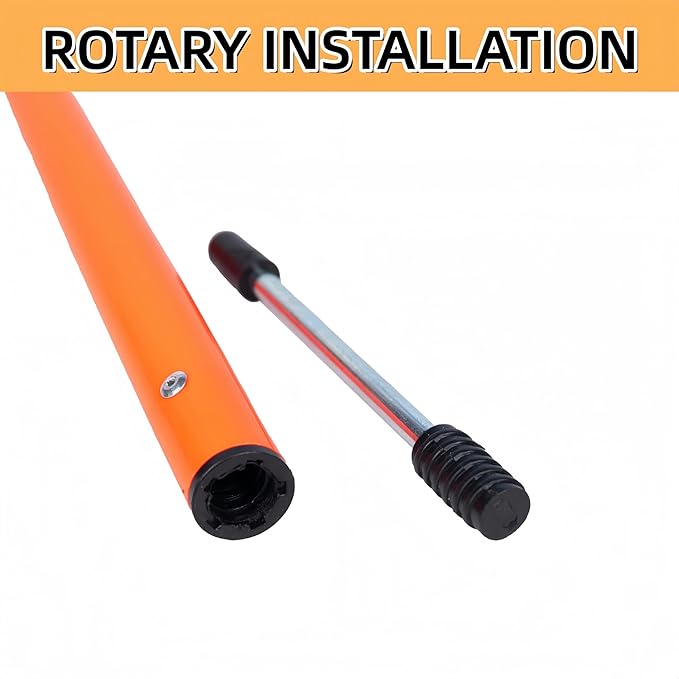 6 Pcs Soccer Agility Poles for Training, 5 FT Adjustable Speed and Agility Training Equipment for Football/Basketball/Horse/Dog Practice, Soccer Sticks with Steel Ground Nails Outdoors