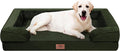 Comfort Expression Orthopedic Dog Bed for Extra Large Dogs 45x35 Inch, Waterproof Egg Crate Foam XL Pet Bed with Removable Bolsters, Dog Couch with Washable Cover & Non-Slip Bottom, Olive Green