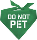 Do Not Pet Dog Bandana (Green, OS 157)