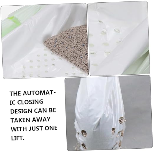 7pcs Cat Litter Filter Pouches and Waste Disposal Bags for Litter Cleanup Design White Color Thick