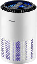 AROEVE Air Purifiers for Bedroom Home, Air Purifier For Smoke Pollen Dander Hair Smell Air Cleaner with Sleep Mode Speed Control For Bedroom Office, MK01- White(Available for California)