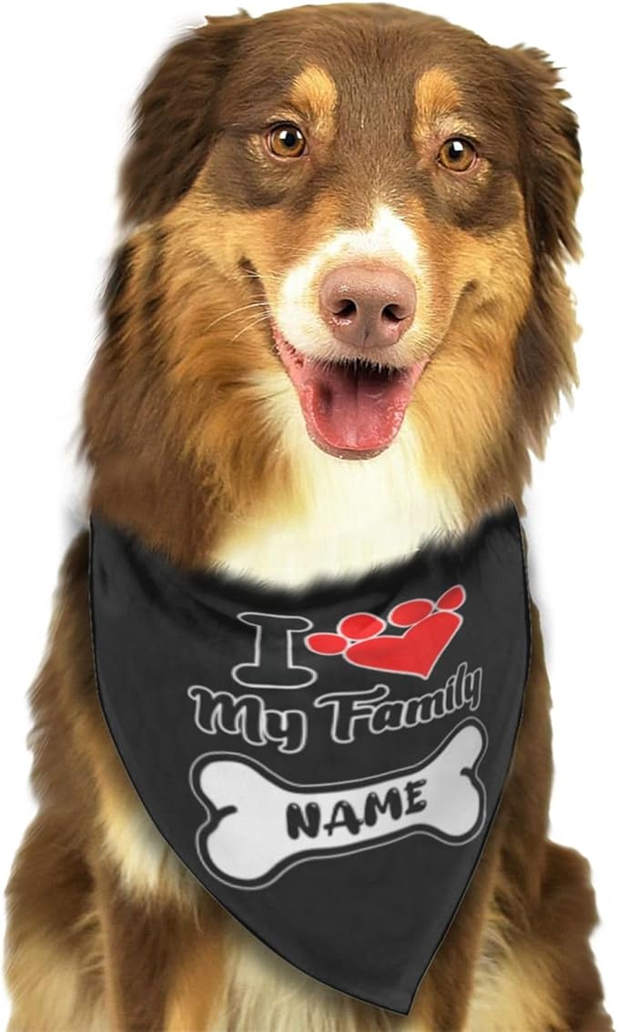 Custom Dog Bandana for Cat Dog Pet Add Your Design Personalized Neckwear Bandanas with Your Text Logo Image Customized Pet Scarf Funny Gifts Style 09