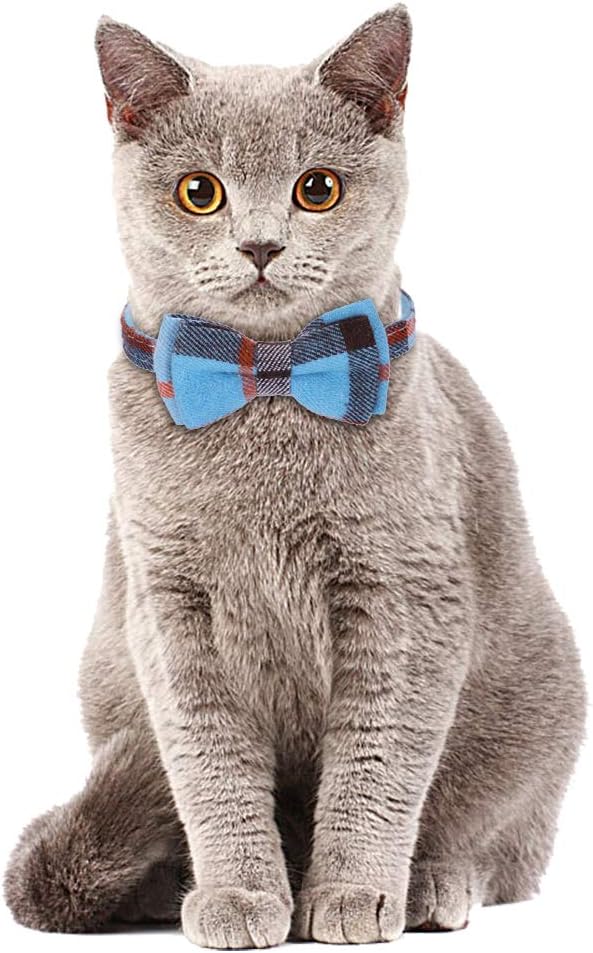 Faleela Breakaway Cat Collar with Bells - 2 Pack Cat Collar with Bells, Cat Collars with Bandana, Accessories for Pet Collars, Adjustable for Cats and Small Dogs