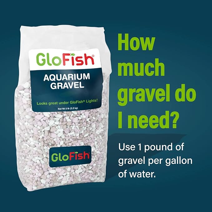 GloFish Aquarium Gravel, Pearlescent, Complements Tanks and Décor (AQ-78484), 5 Pounds (Pack of 2)