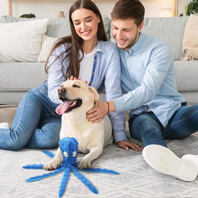 Octopus Dog Toys, No Stuffing Crinkle Dog Toys for Aggressive Chewers, Durable Interactive Chew Toys for Small, Medium and Large Dogs Training and Reduce Boredom (2PCS-C)