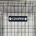 Personalized Kennel Name Plate Dog Paw Crate Pet Tag Doghouse Sign