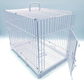 Portable Foldable Carrier Travel Vet Breeder Training Cage for Puppy Kitten Rabbit Bunny with 1/2-Inch Raised Bottom Wire Grid Mesh Floor