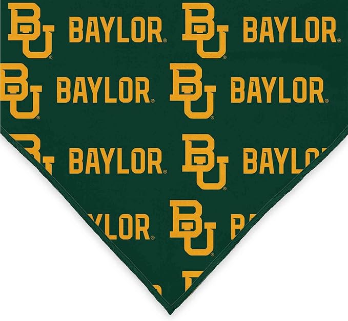 Baylor Bears Officially Licensed Bandana for Dogs and Cats | Fits Pets Great Gift Idea | Easy-to-Tie (Large, 28")
