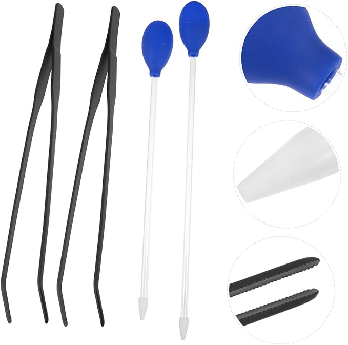 4Pcs Fish Tank Cleaning Tools Aquarium Tweezers Pipette for Easy Water Changes Durable Lightweight Aquarium Accessories for Plants Substrate and Aquatic Pets