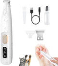 1PC Dog Paw Trimmer with LED Light,35dB Low Noise Precision Pet Paw Trimmer for Dogs Cats Grooming Clippers,Safety Electric Paw Hair Trimmer for Paws,Ears,Rump,Face,Eyes,Dog