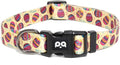 QQPETS Adjustable Soft Dog Collar: Print Flower Pink Multicolor Cute Patterns for XS Small Medium Large Pet Girl Boy Puppy Walking Running Training