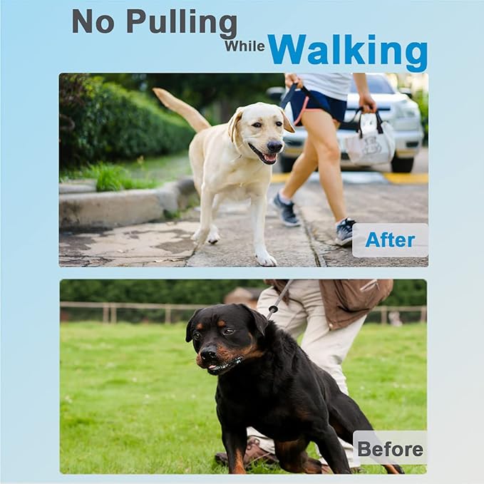 Dog No Pull Collar, Adjustable Size with Quick Release Buckle Dog Collar for Small Medium Large Dogs (with Extra Link and Caps)