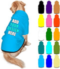 Custom Dog Clothes with Photo Name Logo Personalized Dog Sweaters for Small Medium Large Dogs Breathable Warm, SkyBlue, L