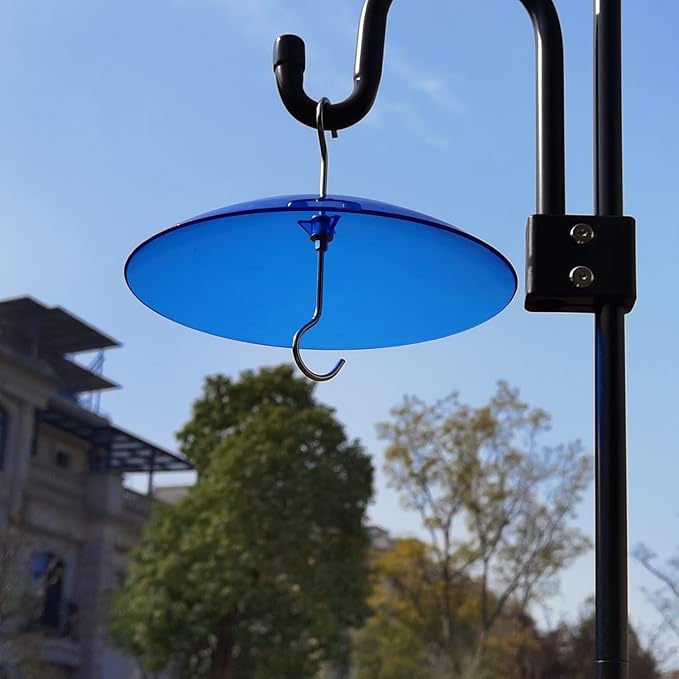 Small Rain Cover for Bird Feeder - Mini Blue 8" X 2 PC Small Hanging Weather Guard Protective Dome - Dia. 20CM