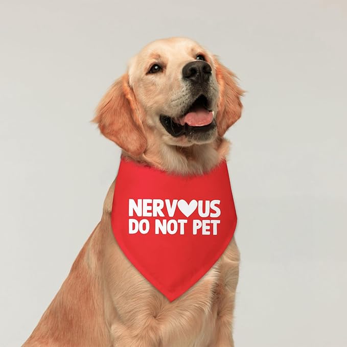 Nervous Do Not Pet Dog Bandana Service Bandana Service Dog in Training Funny Pet Accessories Shy Dogs Gift Nervous Anxious Scarf for Small Medium Dogs & Cats