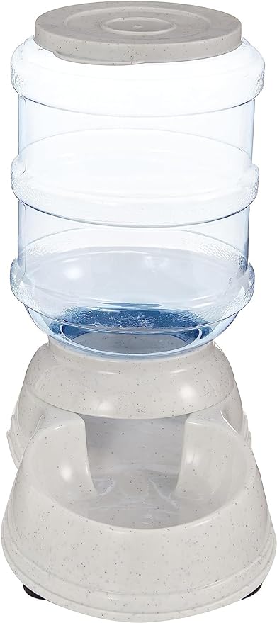Amazon Basics Gravity Pet Food Feeder for Dogs and Cats,Small,6-Pound Capacity,Gray,(Pack of 4)