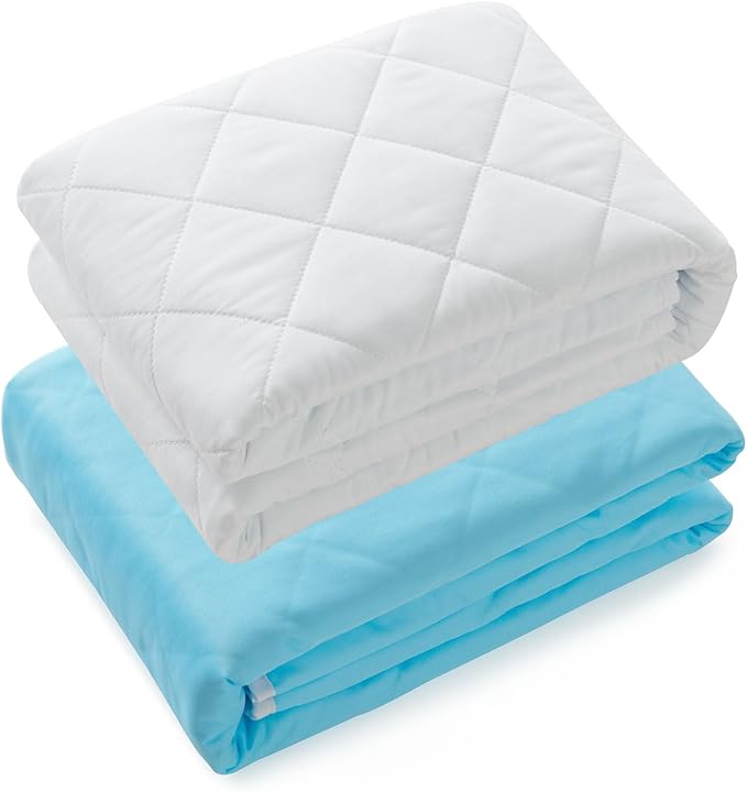 KANECH Washable Underpads 34"x52" (2 Pack), Waterproof Heavy Absorbency Reusable Incontinence Bed Pads for Adults, Elderly, Kids & Pets - Bedwetting Mattress Protector