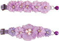 2 Pack Cat Collar Pink Floral with Bell and Removable Flower Bowtie Breakaway Adjustable Cat Collar for Girl Kitten Puppy Small Cats Dogs Daily Decoration (XQ102-4)