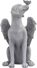 Angel Figurine Memorial Pet Puppy Dog Butterfly Stone Statue with Wings Garden Grave Monument Marker Decor Polyresin Angel Figures Statue Tombstone Sculpture Ornament Loss of Dog Sympathy Gift