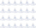 AQUANEAT Aquarium Suction Cups, for Fish Tank Airline Tubing, with Clips 3/16" air Hose Holder, 24pcs (Clear)