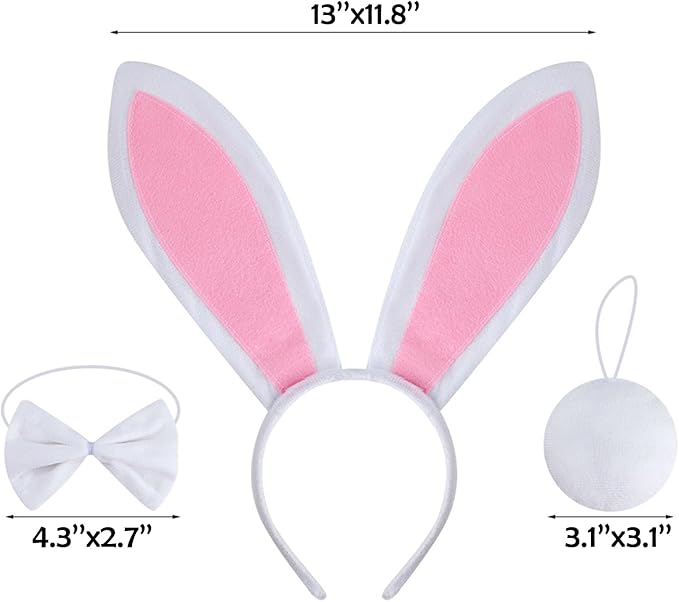 Lionheart glory 3 Pack Easter Day Dog Headband Bunny Rabbit Ear Dogs Headwear Pet Easter Bow Cute Costume Accessories for Small Medium Large Dogs