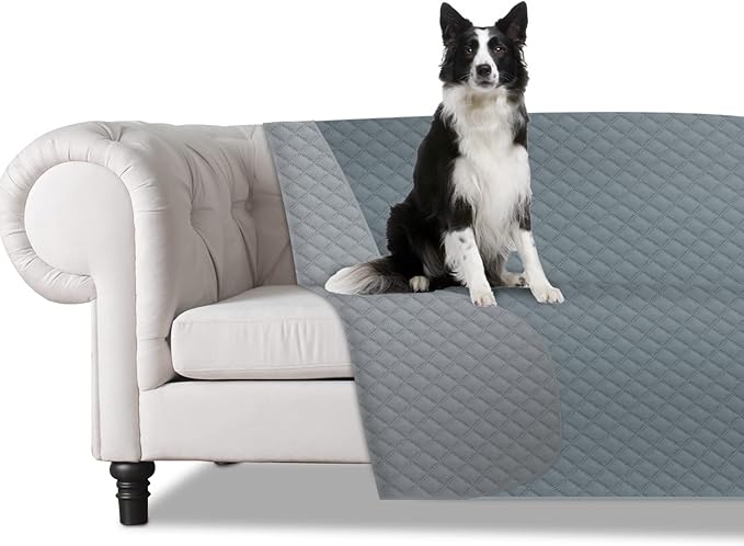 Comsmart Waterproof Couch Cover Dog Cat Blanket, Anti-Slip Liquid Urinary Proof Furniture Blanket, Reversible Pet Blanket Protector for Couch Sofa Bed Car Floor, 82 * 82 in