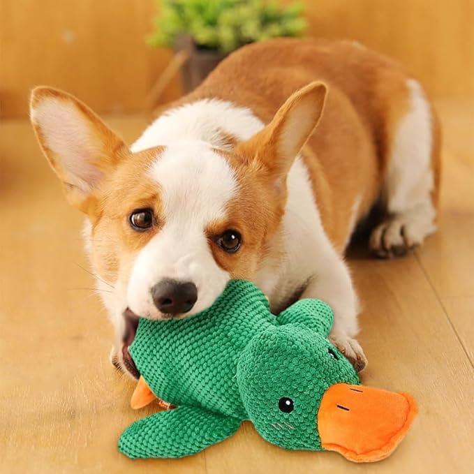 2025 Upgraded Dog Toys, New Durable Calming Duck Toys, Dog Toys for Aggressive Chewers with Soft Squeaker, Fun for Indoor Puppies and Senior Pups (2 Pcs, XL-14.9 * 17.7in)