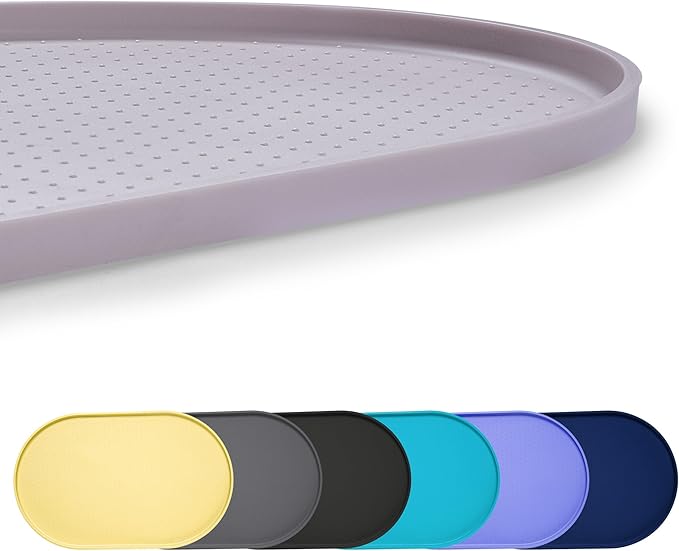 100% Waterproof 1.0" Raised Edge BPA Free Silicone Dog Food Mat, Pet Cat Feeding Mats Contain Spills Protects Floors, Placemats for Cats and Dogs Water Bowl Dishwasher XXL Large.