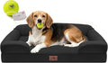 Orthopedic Dog Beds for Large Medium Dogs, Big Waterproof Memory Foam Pet Couch Bed with Removable Washable Cover, Tennis Ball Toy, 36x27