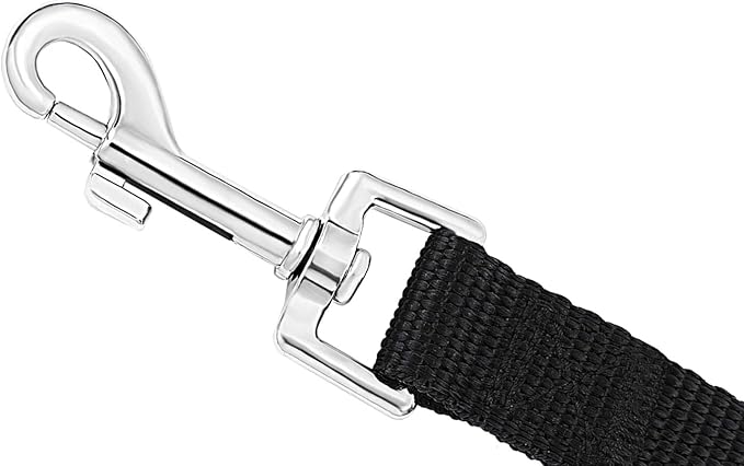 AmaGood Dog/Puppy Obedience Recall Training Agility Lead-15 ft 20 ft 30 ft 50 ft Long Leash-for Dog Training,Tie Out,Play,Safety,Camping (50 feet, Black)