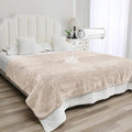 Waterproof Blanket for Beds – Ideal for Couch & Pets Splash Proof Sherpa Throw, Leakproof TPU Layer, Stain Resistant Washable Bed Protector – Khaki, 90"x 80"