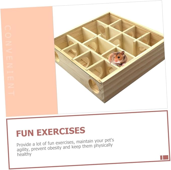 BESPORTBLE Household Hamster Maze Multi Grid Wooden Chinchilla Accessory for Healthy Pet Play and Enrichment for Hamsters Rats and Animals