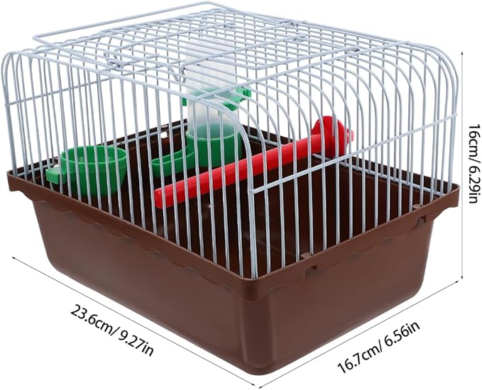 BESPORTBLE Portable Bird Cage for Lovebirds Spacious Travel Carrier with Perch Food Box Waterer Lightweight Convenient Cage for Parrots Small Pets for Outdoor Use