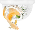 Aquarium Betta Fish Feeding Station, Floating Ring with Cave Hammock, Fish Hide Decoration, White