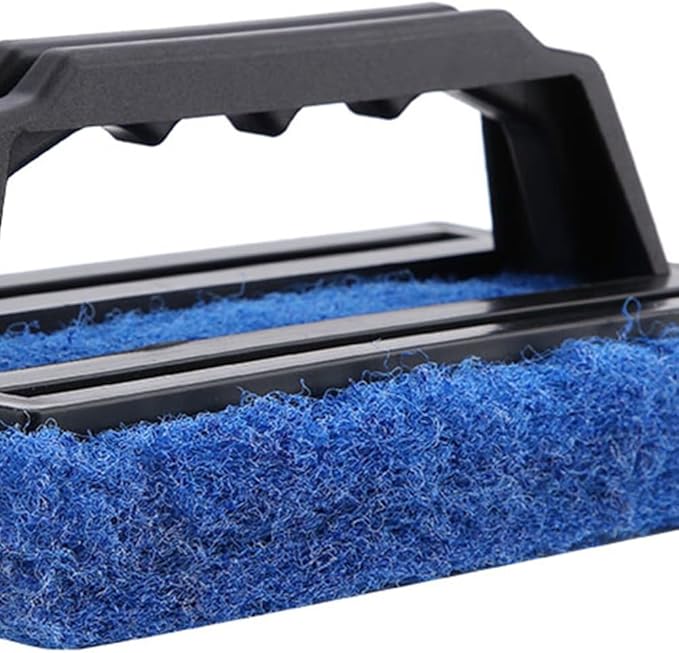 5.7inch Aquarium Scraper Plastic Brush No Dead Angles Design Glass Cleaner Tool with Ergonomic Handle for Fish Tank Maintenance