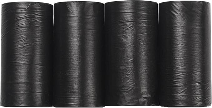 80 Count Cat Litter Waste Bags for Scooping, Black, 5 Liters