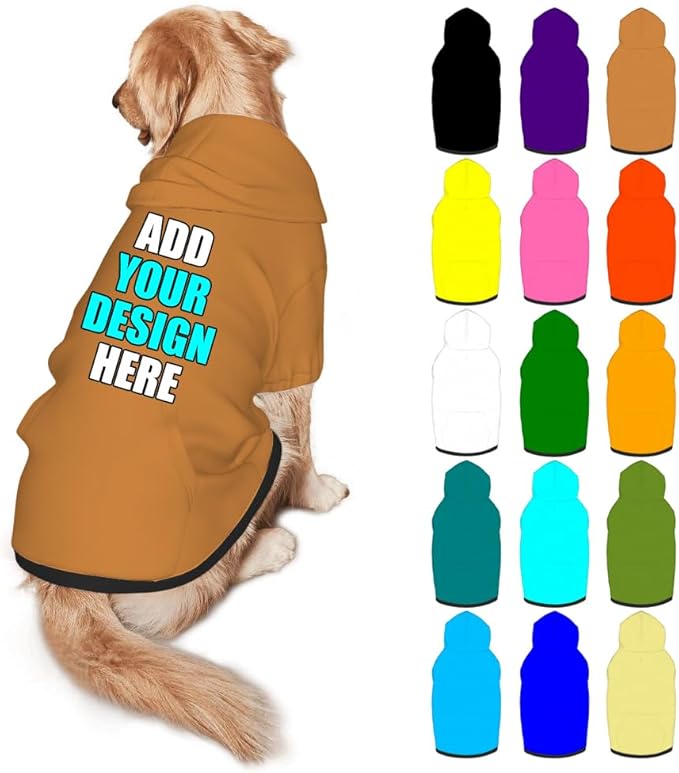 Customized Dog Hoodie with Name Logo Personalized Text Soft & Warm for Puppy Sweatshirt Hooded for Small Medium Large Dogs Girl/Boy Cats/Kitten, Peru, XL