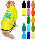 Custom Dog Hoodie Personalized Photo Text Logo Name Dog Clothes, Soft & Warm for Puppy Sweatshirt Hooded for Small Medium Large Dogs Girl/Boy Cats/Kitten, Yellow, L