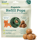 WOOF Pupsicle Refill Pops, Delicious Long Lasting Dog Treats, Pre-Made Pupsicle Refills for Dogs, Wholesome Ingredients, Low-Mess Chicken Pet Treats - XL Pops - 5 Count