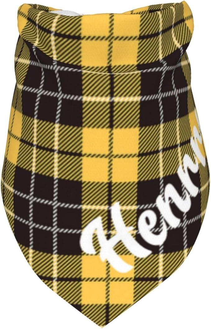 Custom Pet Scarf Personalized Dog Bandana with Name Personalized Add Your Text Bibs Triangle Head Scarfs Gift for Small Medium Large Dogs Cats Baby Puppy Pets Accessories