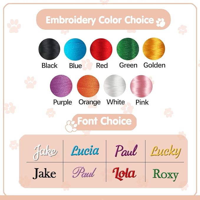 Personalized Dog Bandana Easter Custom Pet Scarf with Embroidered Name Pet Custom Accessories for Small Medium Large Dogs Cats Pets Birthday Gift