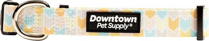 Downtown Pet Supply - Best & Fancy Dog Collar - Lightweight Adjustable with Quick Buckle & D-Ring - Hand Wash Safe - Chevron - Medium
