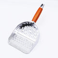 2-in-1 6mm and 4mm Cat Litter Scoop, Slit Litter Scooper, Stainless Steel Litter Scooper, Tofu Cat Litter, Pellet Litter Scoop, with Stainless Steel Hook Handle