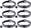 6 Pack Reflective Cat Collar with Bell, Breakaway and Safe Collars for Cats, Nylon, Pet Collar Adjustable19-32cm (Black)